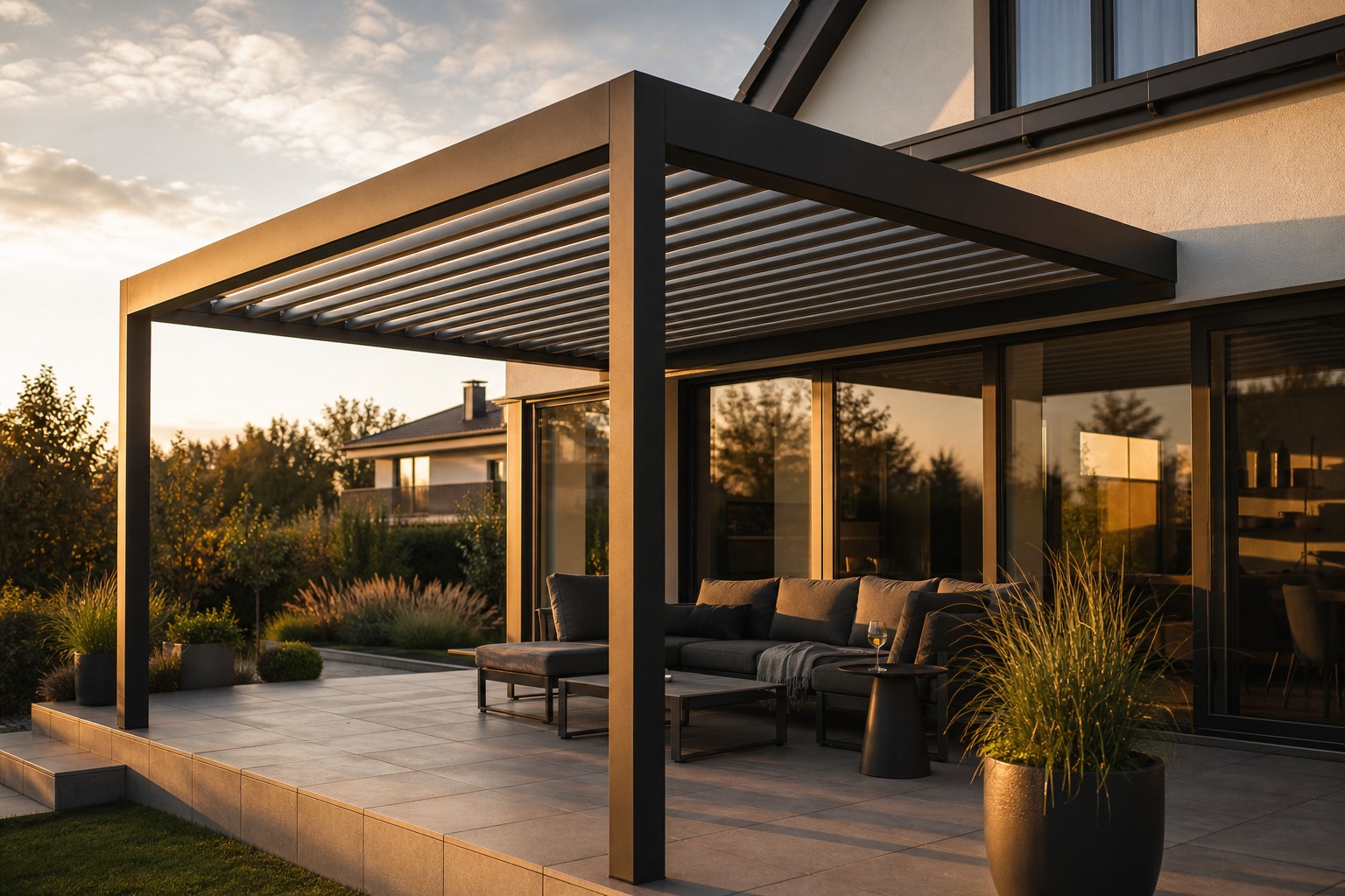 Pergola bioklimatyczna – nowoczesny taras