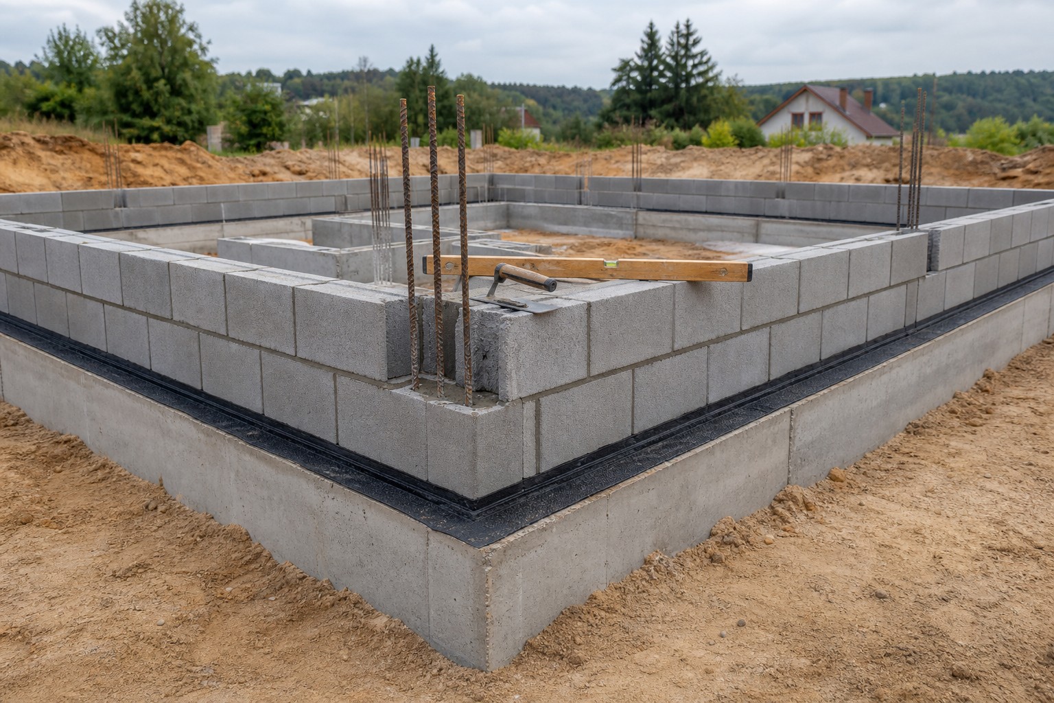 Ściany fundamentowe z bloczków betonowych – jak murować poprawnie