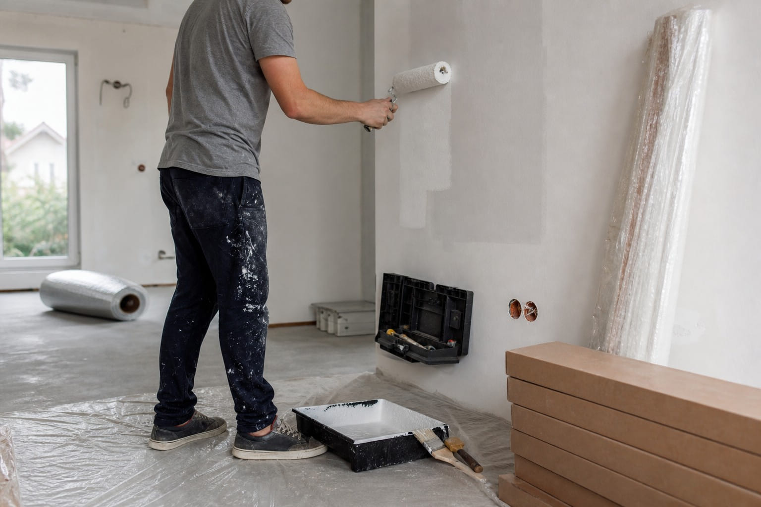 Malowanie, panele, listwy, drobny montaż – tak. Hydroizolacja łazienki, gładzie pod ciemną farbę, schody, elektryka – nie. Pokazuję, gdzie przebiega granica.